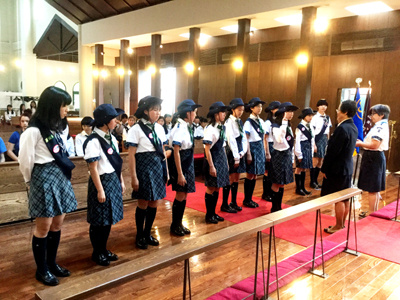 ガールスカウト東京都第1団入団式が行われました 最新のお知らせ 香蘭女学校 中等科 高等科 St Hilda S School